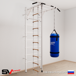 Шведская стенка Sv Sport 5342 (Турник рукоход/Канат/Лестница/Цепь/Мешок 22кг)