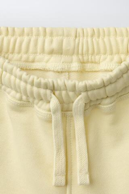 ZARA ШОРТЫ-ДЖОГГЕРЫ С НАДПИСЬЮ, ЖЕЛТЫЙ