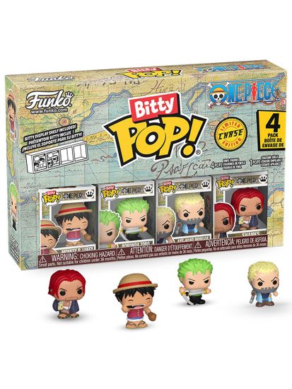 Набор Funko Bitty POP! One Piece Monkey D. Luffy+Zoro+Axe-Hand Morganchase+Chase (1 of 4) 4шт 86892 / Набор Битти ПОП! по мотивам вселенной "Ван Пис"