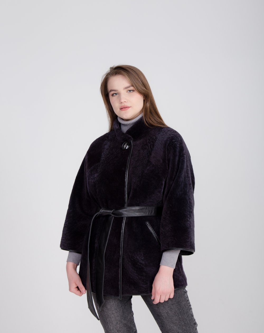 Мутоновая шуба из овчины