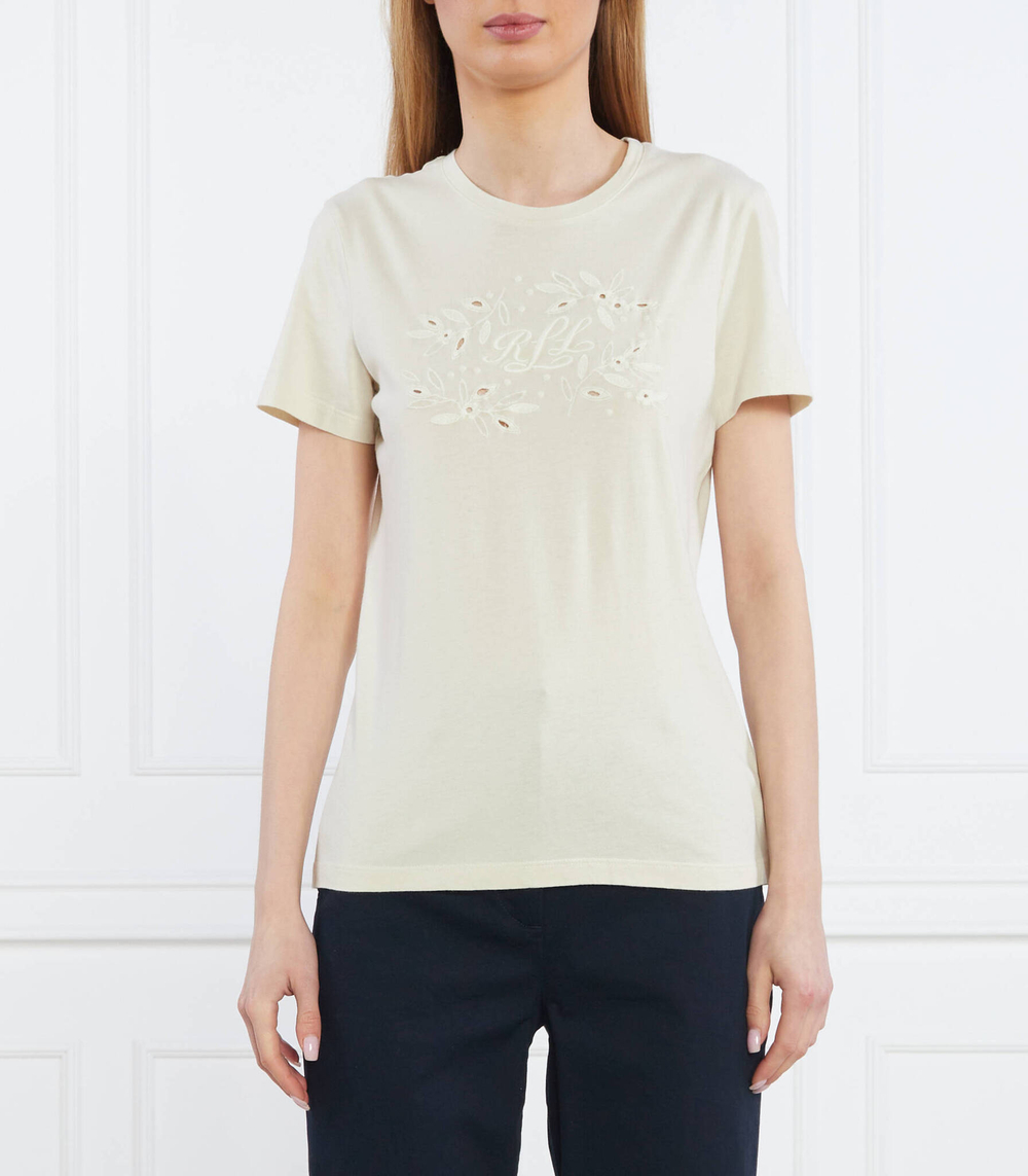 KATLIN-SHORT SLEEVE-ФУТБОЛКА LAUREN RALPH LAUREN - бежевый(200889091)