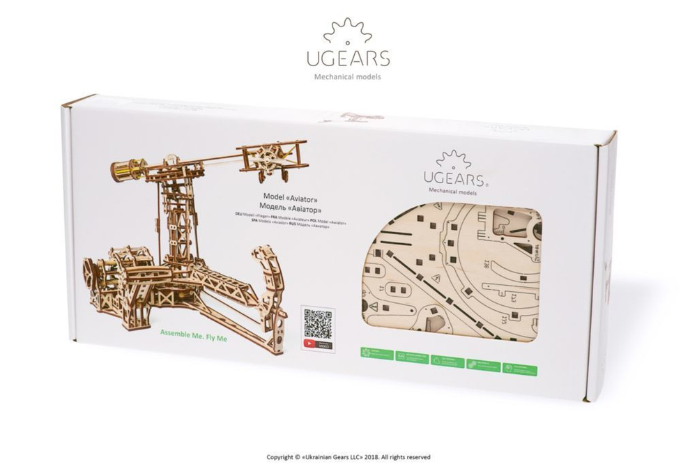 Сборная модель Ugears Авиатор 70053