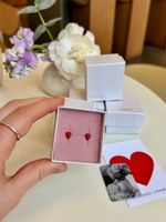 Серьги Love in red