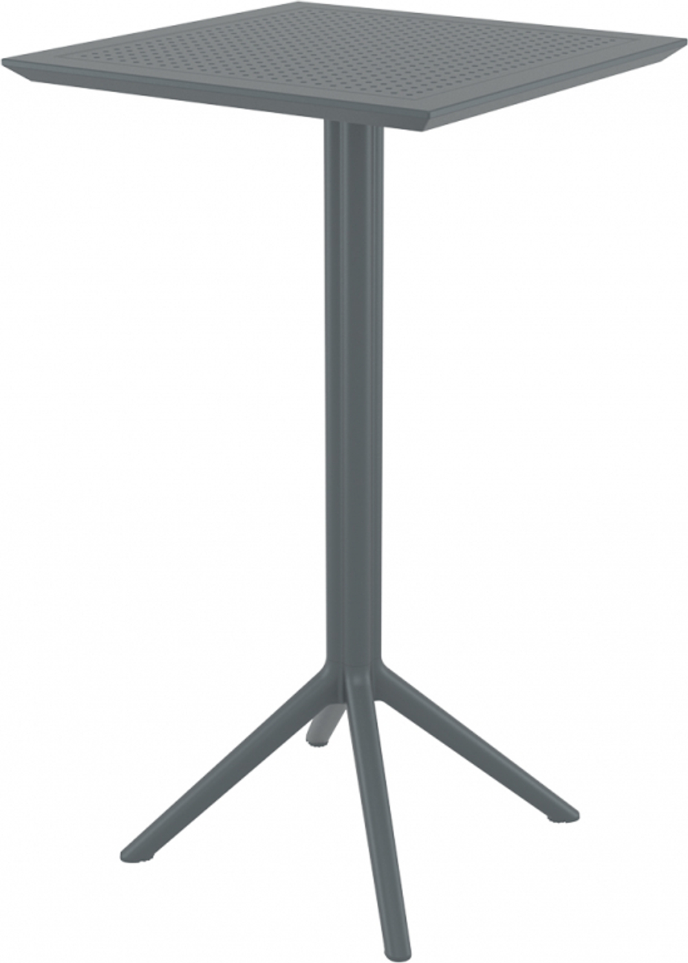 Стол пластиковый барный складной Siesta Contract Sky Folding Bar Table 60, темно-серый