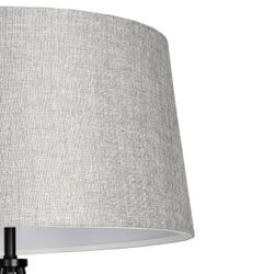 Citilux Рейнер CL806022 Торшер чёрный со столиком и серым абажуром