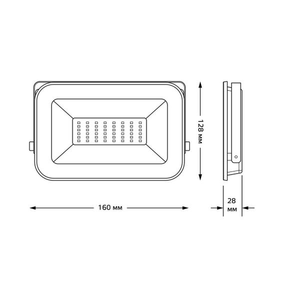 Прожектор светодиодный Gauss Qplus 30W 6500К 690511330