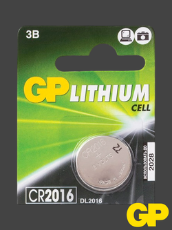 Батарейка GP Lithium Cell, в упаковке 1 шт. (CR2016)