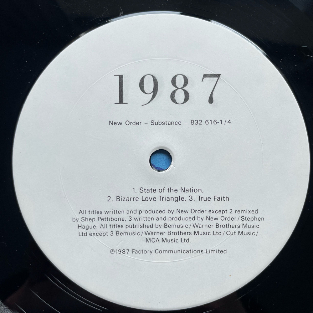 Винтажная виниловая пластинка LP New Order Substance (Канада 1987) Ceremony