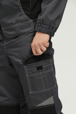 Костюм Вектрон-2 (тк.Смесовая,240) п/к, т.серый/св.серый/черный