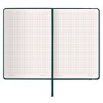 Блокнот в клетку с резинкой А5 (148x218 мм), 80 л., балакрон зеленый BRAUBERG "Metropolis", 111583