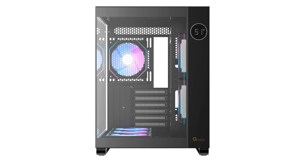 Корпус Ocypus Iota C70 BK ARGB ATX/mATX/mITX 2xUSB, Type-C, Черный, Iota-C70-BKD600XX-GL