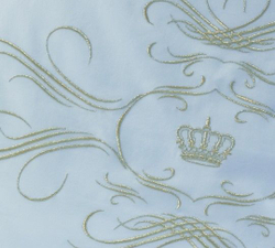 Наволочка 40х60 Christian Fischbacher Luxury Nights Crown 709 золотая вышивка Швейцария вышивка