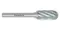 Борфреза твердосплавная Karnasch форма E, 3х6х3х38 мм, насечка HP-7 по алюминию, без покрытия, арт. 11.3045-010