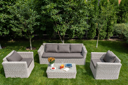 "Капучино Сингл" лаунж-зона из искусственного ротанга, цвет коричневый