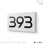 Номер на дверь 393, табличка на дверь для офиса, квартиры, кабинета, аудитории, склада, белая 120х70 мм, Айдентика Технолоджи