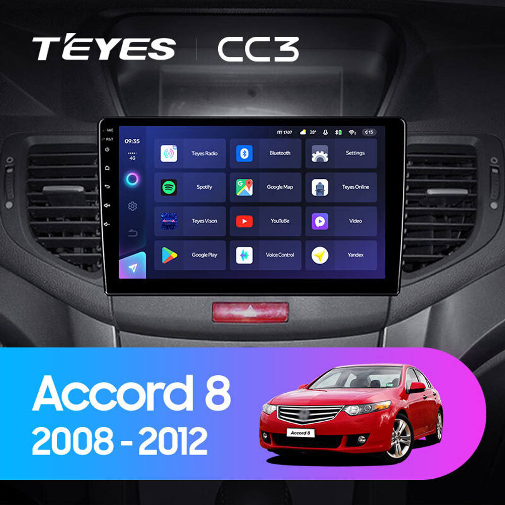 Teyes CC3 9" для Honda Accord 2008-2012