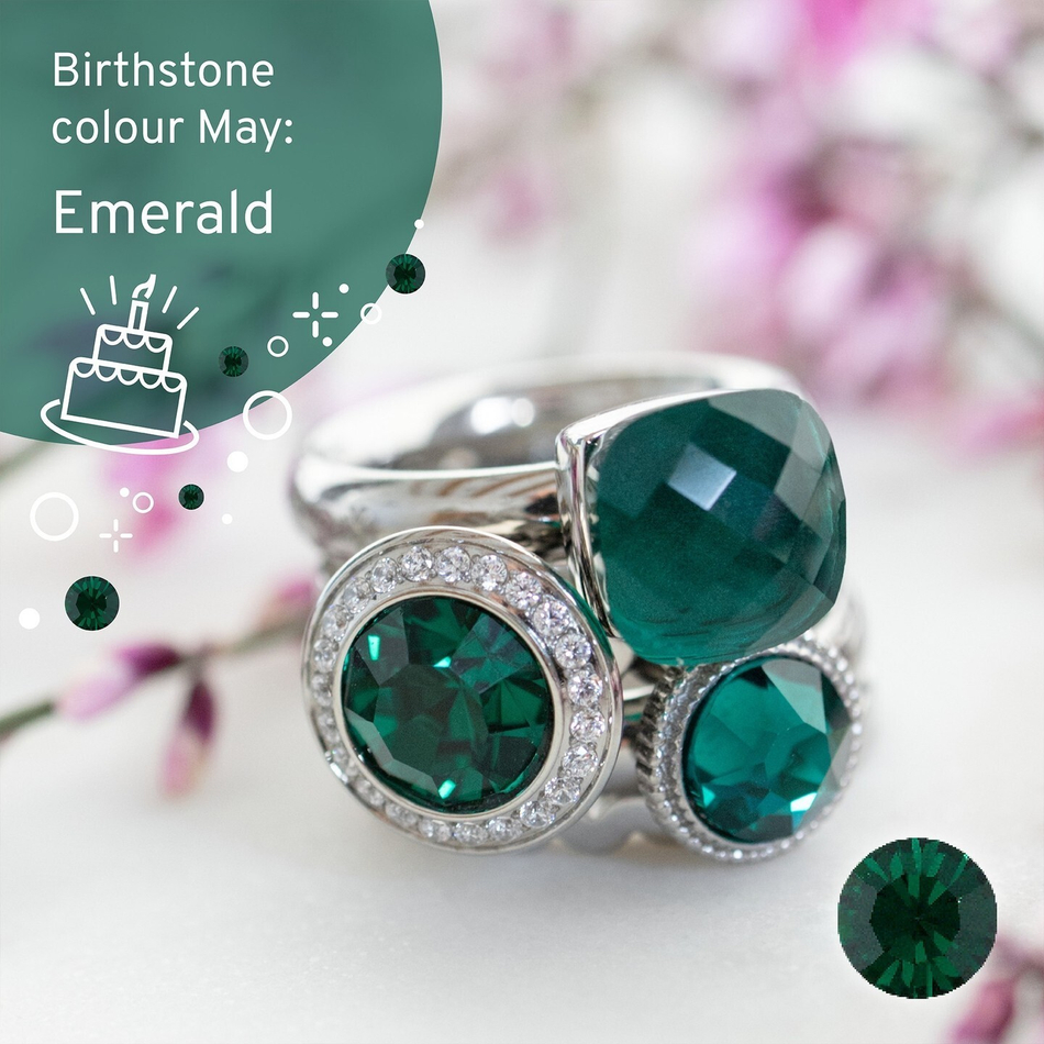 Кольцо Qudo Firenze emerald 16.5 мм 610446 G/S