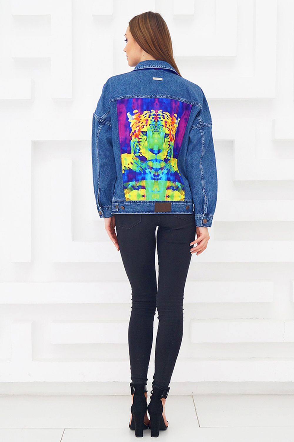 LIGVIANNI Джинсовая куртка Denim Jacket Leopard