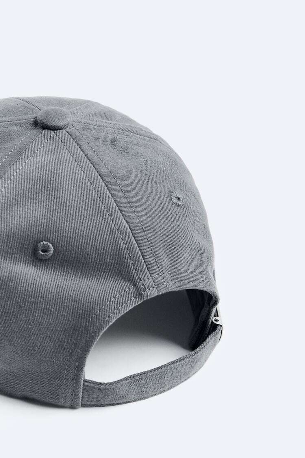 ZARA КЕПКА SOFT С КОРОТКИМ КОЗЫРЬКОМ, ТЕМНО-СЕРЫЙ