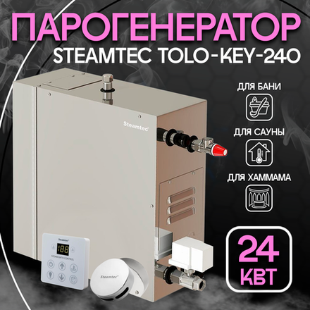 Steamtec TOLO KEY 240 - 24 кВт (стандартный модуль управления). парогенератор для хамама и турецкой бани