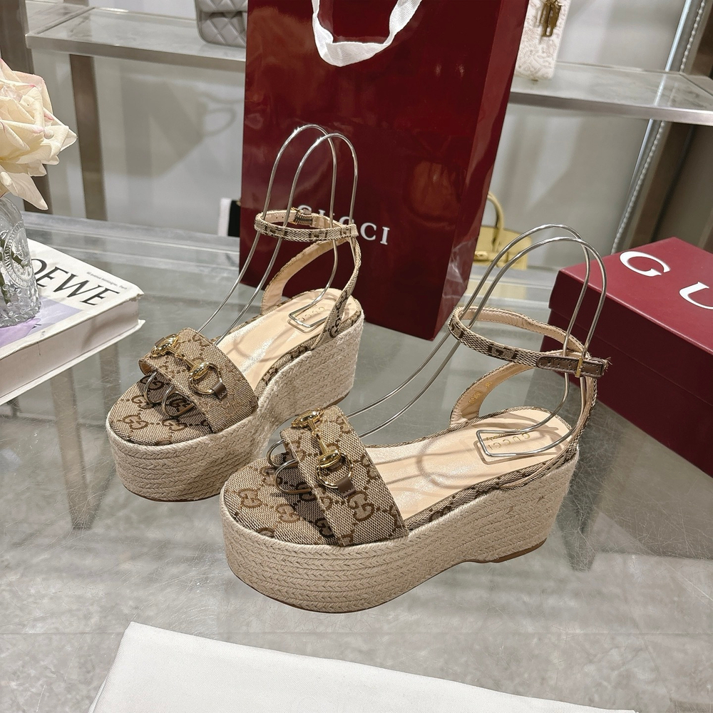 Gucci Horsebit Flatform Sandal
