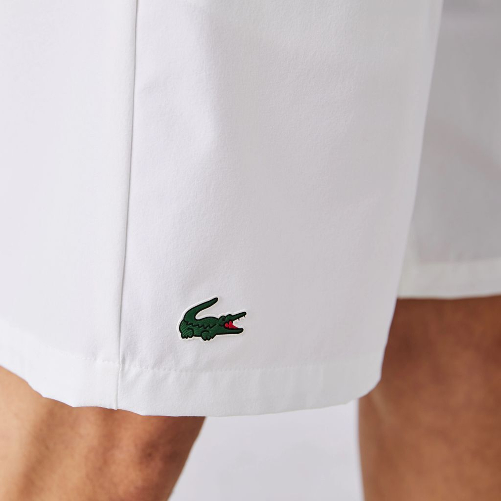 Мужские шорты теннисные Lacoste SPORT Stretch Shorts x Novak Djokovic - white
