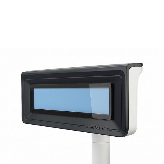 Дисплей покупателя ШТРИХ-Т D3 (USB/RS232, LCD 2x20, стойка) белая стойка, темно серая рамка