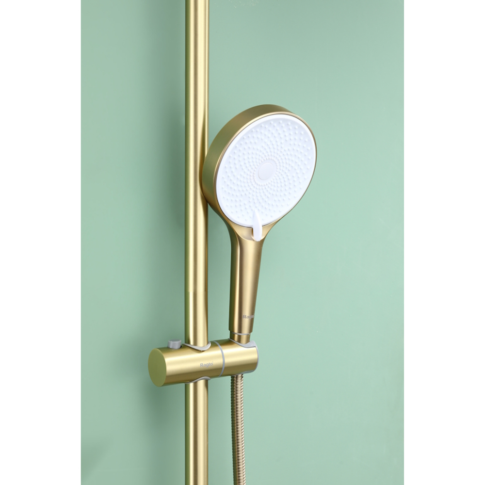 Душевая система Raglo R10.24.03, сатин золотой