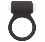 Чёрное эрекционное виброкольцо LIT-UP SILICONE STIMU RING 3 BLACK (Цвет: черный)