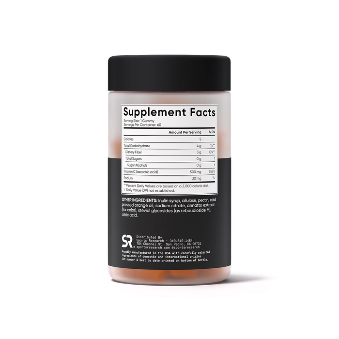 Витамин C 250 мг, Vitamin C 250 mg, Sports Research, 60 жевательных конфет 2