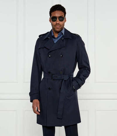 Тренч H-Hyde-241 BOSS BLACK - темно-синий(50534911)