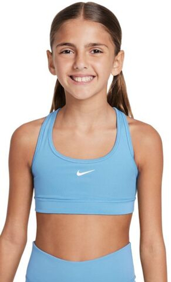 Топ для девочки теннисный Nike Girls Swoosh Sports - небесный