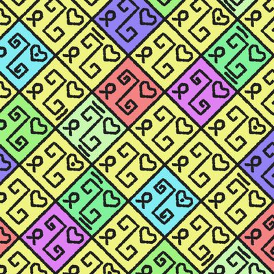 этнический  восточный узор в стиле пэчворк