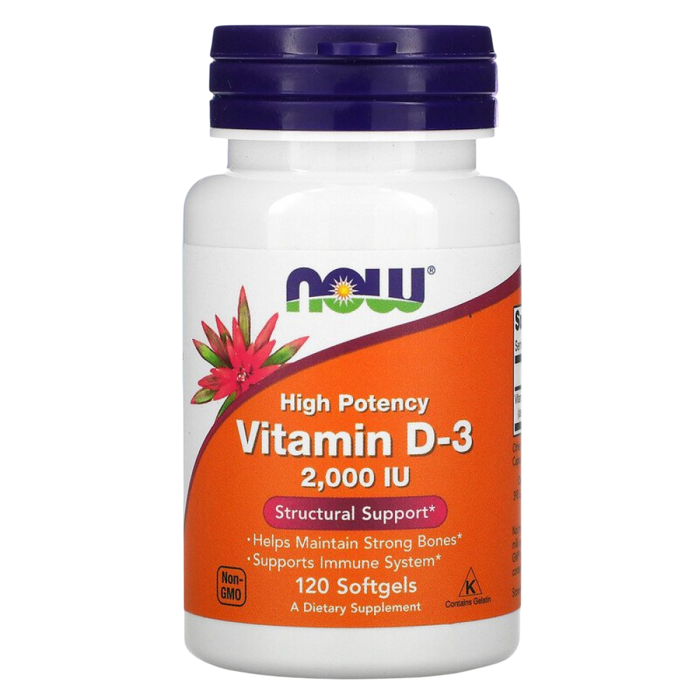 Now Foods Vitamin D3 2000 IU 120 softgels , Витамин Д3