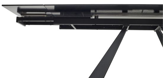 Стол FONDI 180 MARBLES KL-99 Белый мрамор матовый, итальянская керамика/ черный каркас