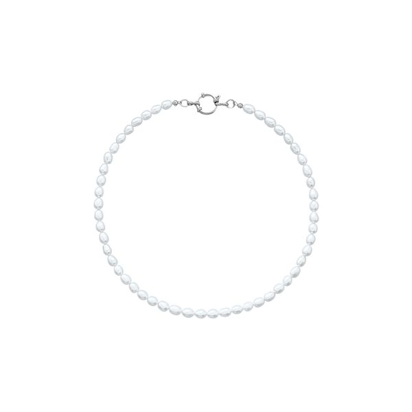 Колье из жемчуга формы рис 6-7 мм