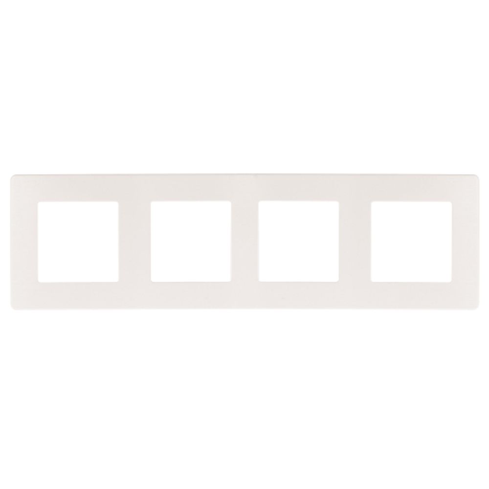 Рамка для розеток и выключателей ЭРА Серия 12 12-5104-01 на 4 поста, Сатин, белый