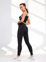 Леггинсы спортивные с сеткой утягивающие