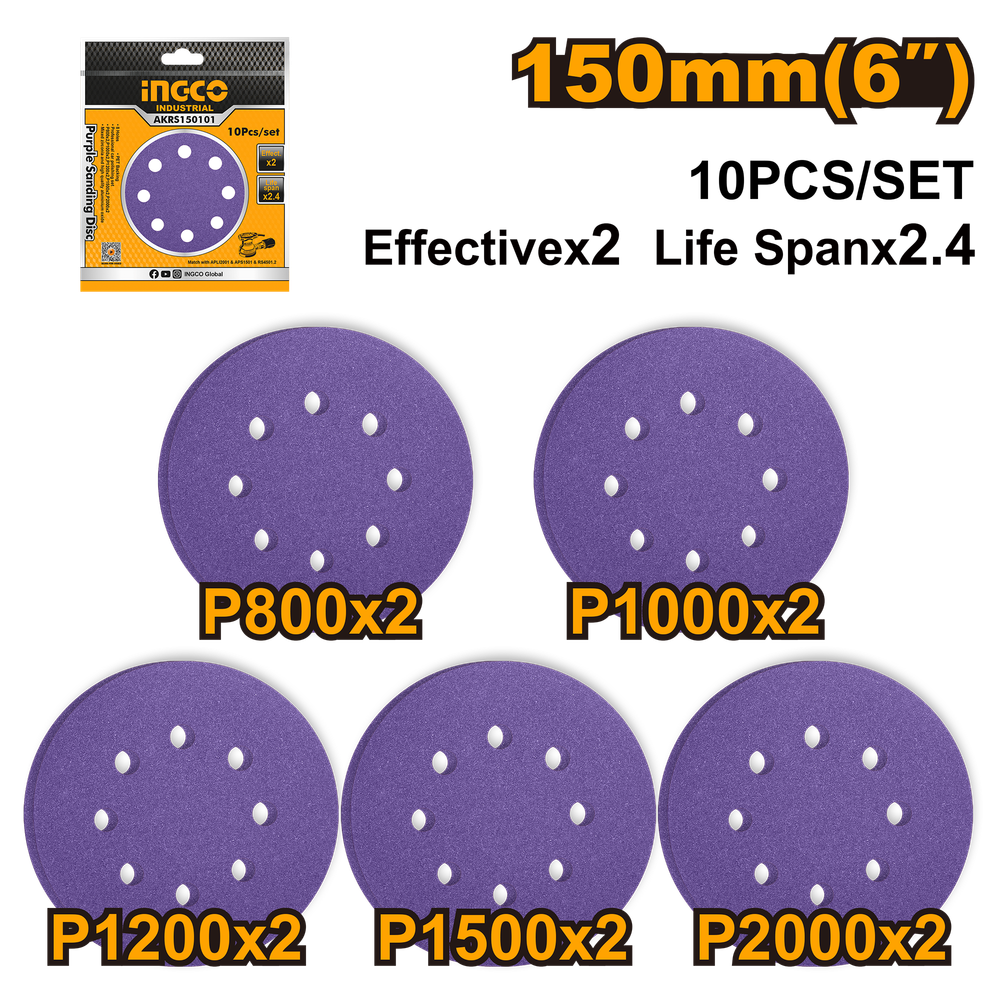 Набор шлифовальных кругов 150 мм INDUSTRIAL