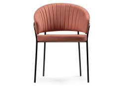 Стул на металлокаркасе Лео каштановый / черный