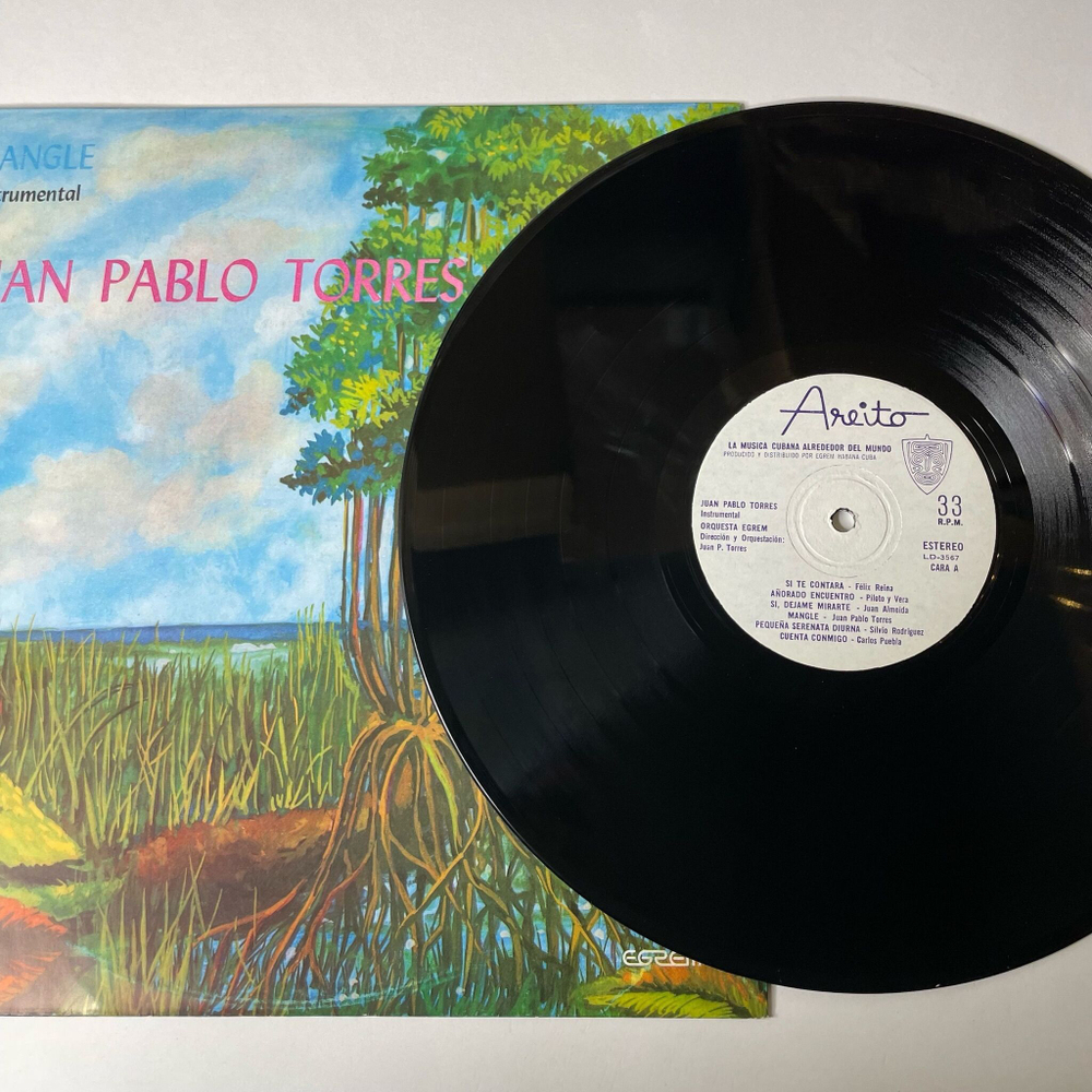 Винтажная виниловая пластинка LP Juan Pablo Torres Mangle Instrumental (Cuba Куба 1976)
