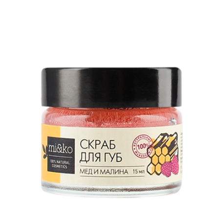 Скраб для губ мед и малина 15 мл