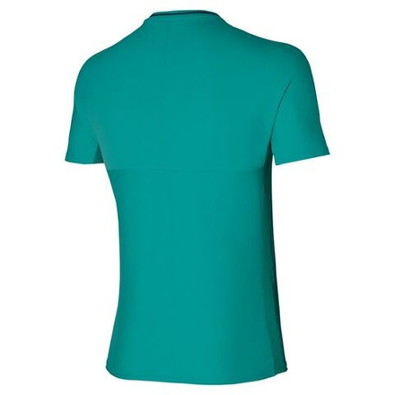Мужское теннисное поло Mizuno Shadow Polo - Бирюзовый