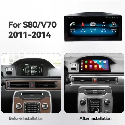 Магнитола для Volvo S80 2011-2014 (рестайлинг) - Carmedia JT-V8007 на Android 10, 4Гб+64Гб, CarPlay