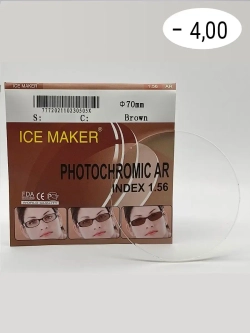Линза для очков стигматич. 1шт  ICE MAKER -4.00 d 70 ind 1.5