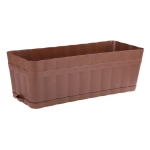 Ящик для цветов Изюминка 12л с поддоном (коричневый) (комплект 14 шт)