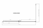 Душевой уголок Vincea DICE VSR-4D9015CL 150x90 стекло прозрачное/профиль хром