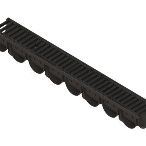 Лоток водоотводный Standart park DN100 усиленный пластик с чугунной решеткой