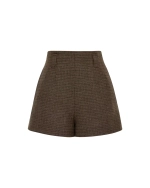 Шорты в клетку, Кофейный