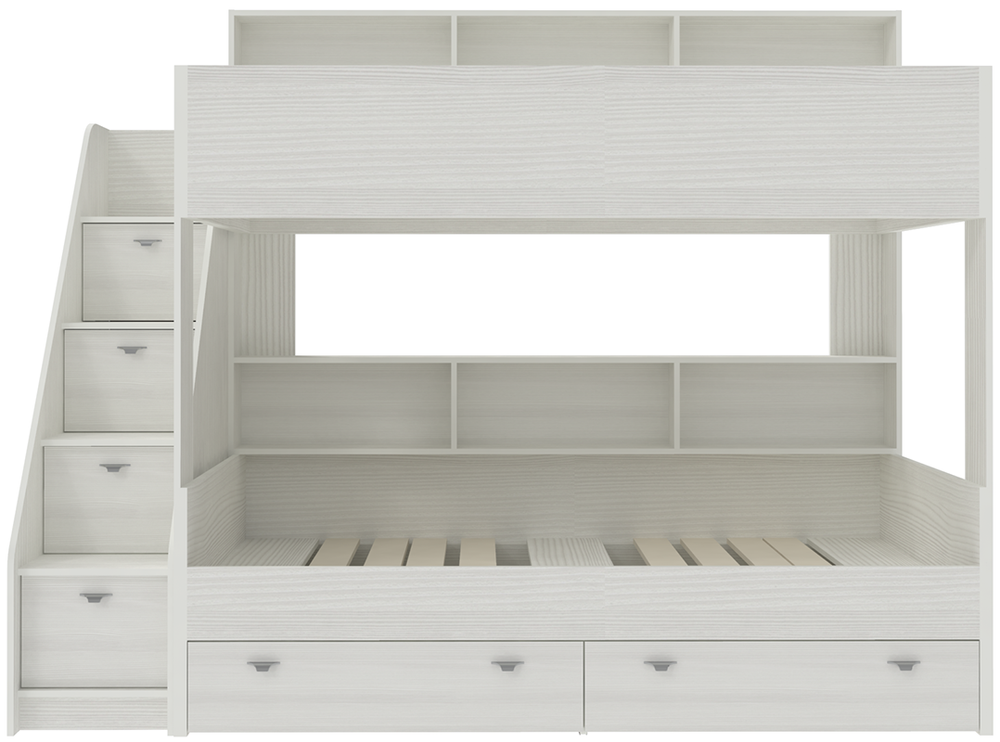 Двухъярусная кровать КарИВи Голден Кидс 10 Белое Дерево Белое Дерево